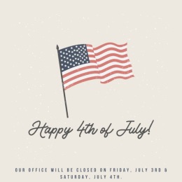 US flag  on a flyer