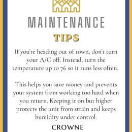 maintenance flyer by Crowne at 501
